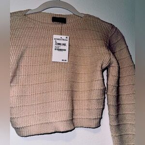 NWT Naked Wardrobe Knit Cropped Sweater Top